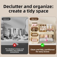 Organisateur de maquillage grande capacité en plastique, boîte de rangement cosmétique avec tiroirs pour coiffeuse – Vente directe usine pour grossistes et détaillants