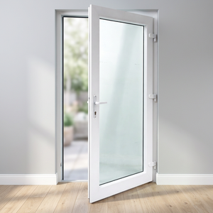 Porte à battant en PVC HOFFEN avec vitrage 81x205 cm, insonorisée, étanche, isolation thermique, fabriquée en Thaïlande, pour appartement moderne, supermarché - Product Image 3