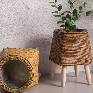 Support <span class=keywords><strong>de</strong></span> plante sur pied en rotin tressé, <span class=keywords><strong>pot</strong></span> <span class=keywords><strong>de</strong></span> <span class=keywords><strong>fleurs</strong></span> avec pieds, <span class=keywords><strong>pot</strong></span> <span class=keywords><strong>de</strong></span> <span class=keywords><strong>fleurs</strong></span> pour appartement, salon, boule, brun clair - Product Image 3