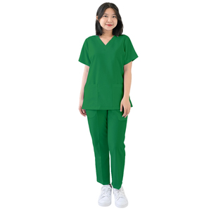 Durable Brown <b>Scrub</b> <b>Set</b> for Healthcare Workers Featuring Breathable Fabric Multiple Pockets and Adjustable Waist for Perfect Fit - Product Image 5