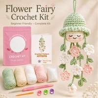 Kit de Crochet DIY Personnalisé pour Décoration de Pots de Fleurs, Breloques Féeriques, Pots Suspendus – Vente en Gros pour Débutants, OEM