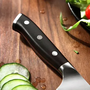 Profesyonel 5 inç alman yüksek karbon çelik mutfak maket bıçağı abanoz ahşap kolu
