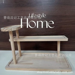 Organizador de Cosméticos de Madera para Escritorio, 3 Niveles, Ecológico, para Maquillaje, Estante para Sala de Estar - Product Image 1