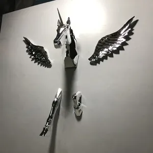 Nueva Escultura de Pared de Unicornio de Resina con Diseño Geométrico Abstracto, Decoración de Pared para Interiores del Hogar, Venta al por Mayor <span class=keywords><strong>2022</strong></span> - Product Image 1