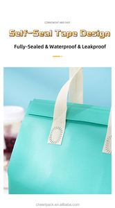 Sac d'emballage alimentaire isotherme en tissu non tissé biodégradable et écologique avec doublure thermique pour les services de livraison de repas en restaurant - Product Image 6