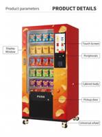 Distributeur automatique de boissons et de snacks minceur en gros, écran tactile 10,1 pouces, capacité 300-600 pièces, refroidissement par absorption, économie d'énergie