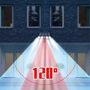 Lámpara LED solar para pared exterior con sensor de movimiento, IP65, impermeable, para jardín, con clip de sujeción. - Product Image 2
