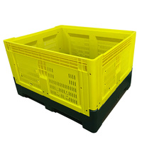 Boîte à palettes en plastique pliable 1200x1000x760mm avec trous de ventilation pour l'industrie alimentaire