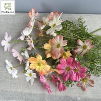 Bunga Cosmos Daisy Buatan Satu Tangkai 3 Kepala untuk Dekorasi Bunga, Pernikahan, Rumah, dan Acara