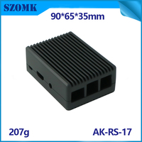 90*65*35mm ahududu Pi 3 muhafaza yüklemek devre ahududu Pi 3 kiti elektrik aksesuarları alüminyum muhafaza kutusu