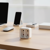 Adaptateur de voyage électrique en plastique PP, 3 prises, 6A, 250V, CE, pour usage résidentiel