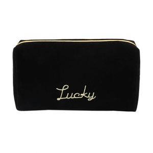 Factory Supplier Popular Trend <b>Black</b> Cotton Zipper Makeup <b>Bag</b> Custom Logo Printed <b>Canvas</b> Cosmetic Makeup <b>Bag</b> - Product Image 1