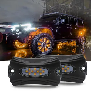 Bande lumineuse tout-terrain Offres Spéciales 12V, télécommande RGBW Rock, 8 pièces, lumière Led pour voitures ATV, luces led para camionos 12v