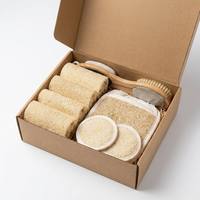 Coffrets cadeaux personnalisables pour le soin du corps avec accessoires de douche variés, emballage élégant pour les spas, les hôtels et les cadeaux de vacances