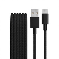 Câble en nylon tressé USB-A USB-C Beats, USB 2.0, charge rapide, design durable anti-emmêlement, compatible Android (1,5 m 5 pi) Bolt