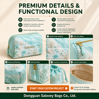 Sac de rangement cosmétique en PU souple résistant à l'eau, à poignée ouverte, élégant, pour usage quotidien en voyage, couleur unie de luxe avec logo