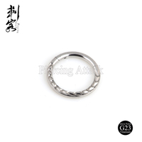 G23 Piercing corporel unisexe en titane, style punk, clicker articulé torsadé à facettes X, finition solide, pour fête, mariage, fiançailles, cadeau
