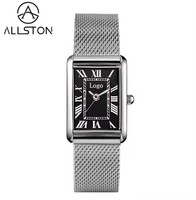 Privémerk Luxe Mode Simpele Retro Vierkante Quartz RVS Horloge Unisex Heren ODM Groothandel Cadeau