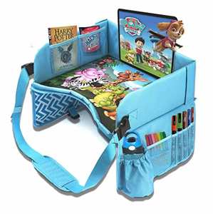 Mesa Plegable para Asiento de Coche para Niños Pequeños, Organizador Portátil Impermeable para Bebés, Bandeja de Actividades para Niños para Viajes en Coche - Product Image 1