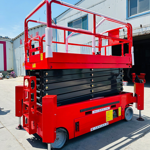 Electric Hydraulic Mobile <strong>Scissor</strong> Lift Aerial Work Platform with Gearbox Construction - Product Image 5