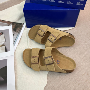 Chaussures en cuir décontractées pour hommes et femmes <span class=keywords><strong>Arizona</strong></span>, sandales de skate en liège, avec semelles intérieures en liège et pantoufles en cuir - Product Image 4