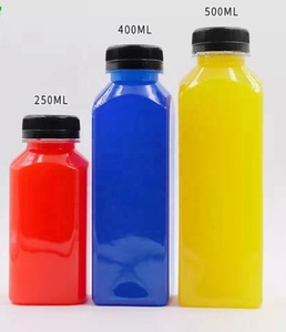 Food Grade 12oz Empty Reusable Transparent Disposable <b>Milk</b> Bulk Containers PET Plastic Beverage Bottle With Lids for Juice - Product Image 6