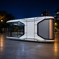 Capsule spatiale écologique de haute qualité, maison préfabriquée modulaire, pod de glamping avec fenêtre panoramique pour hébergement en station balnéaire
