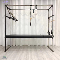 Cama de Pilates Cadillac de Lujo en Aleación de Aluminio, Diseño Minimalista para Bienestar en el Hogar Privado y Entrenamiento de Fuerza Central de Alta Gama, Reformadores de Pilates
