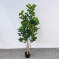 Kunstfigenbaum aus Kunststoff, Künstlicher Geigenblatt-Feigenbaum, Bonsai-Pflanze für Heimdekoration