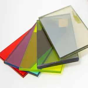 Paneles de techo templado flexible panel templado personalizado panel barato vidrio flotado ultra claro partición de oficina de vidrio esmerilado templado