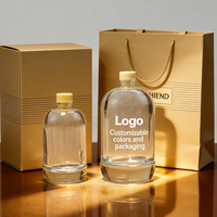 Diffuseur d'arômes en verre rond haut de gamme, flacon de stockage 30ML 50ML 100ML, verre lourd avec bâtonnets en fibre, fournisseur
