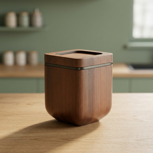 Urne funéraire carrée en bambou et cendres avec couvercle métallique – Contenant commémoratif pour crémation, pour sanctuaire domestique – Artisanat indien - Product Image 2