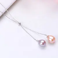 Sace Lady — collier en argent 925 avec pendentif en perles d'eau douce, collier zhuki 8-9mm de qualité supérieure AAAA