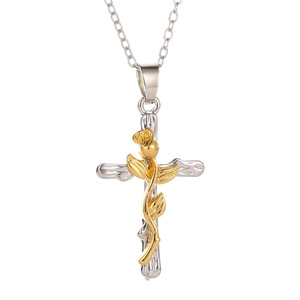 Gothic Cross Dagger Necklace – Black Alloy Vampire Punk Choker For Men & Women