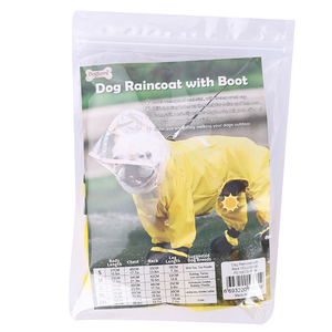 Çevre dostu yeni tasarım köpek yağmurluk çizmeler setleri Pet giysi yağmur dişli - Product Image 6