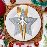 Décorations de Noël pour la maison en forme d'arbre, écologiques, durables, avec des sets de table et des coussinets en tissu 100% polyester