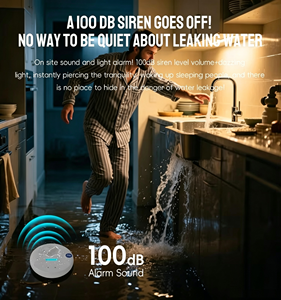 TUYA WiFi เครื่องตรวจจับน้ำรั่วอัจฉริยะพร้อมสัญญาณเตือนแบตเตอรี่ เซ็นเซอร์ไร้สายสำหรับระบบอัตโนมัติภายในบ้านเพื่อความปลอดภัยในบ้าน - Product Image 6