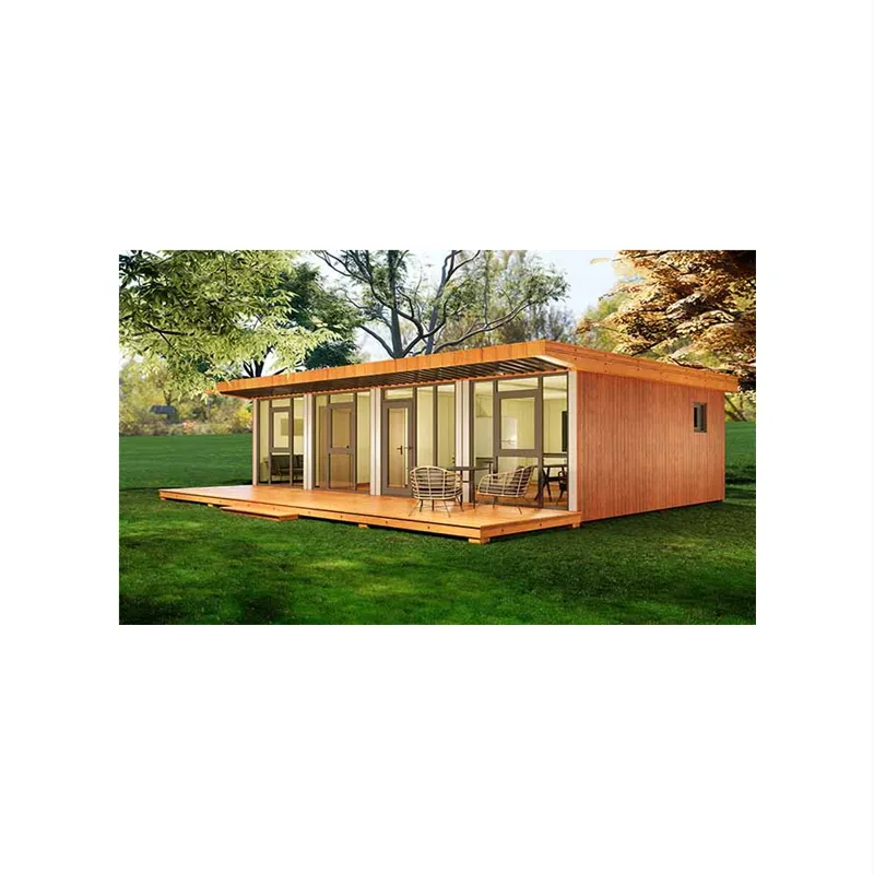 Klares kleines Blockhaus Holzhaus Containerladen Bambus-Umbaubüro in Ordnung Deckhaus eine Rahmenkabine