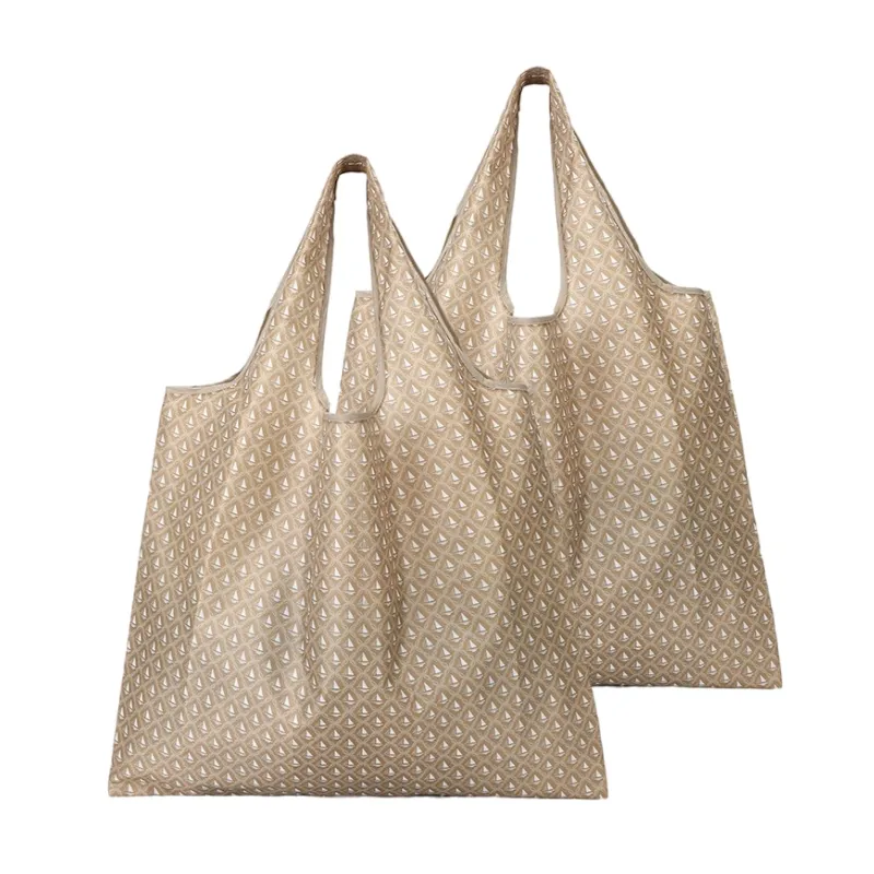 Folding tote bag with pouch