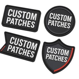 Custom Durable 3D Soft Rubber Waterproof Logo <b>Patches</b> Heat Press <b>Sew</b>-<b>On</b> Options for Clothing Hats & Gear OEM Available - Product Image 1