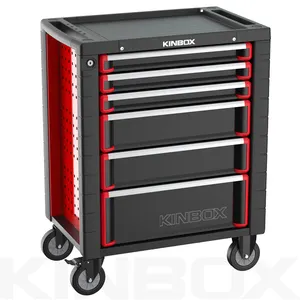 Ningbo Kinbox 6 दराज फैक्टरी प्रत्यक्ष बिक्री उपकरण गाड़ी/औद्योगिक कार्यशाला के लिए कार्यशाला उपकरण भंडारण कैबिनेट
