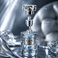 Botol Parfum Kosong Kaca Bentuk Bulat dengan Pompa Semprot Harga Pabrik 50ml/100ml, Dapat Disesuaikan dengan Sablon dan Kotak Kemasan Kosmetik