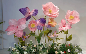 Wedding Decoration Large Organza Floral Mechanical Artificial Silk <strong>Big</strong> <strong>Flower</strong> Giant <strong>Flowers</strong> - Product Image 2