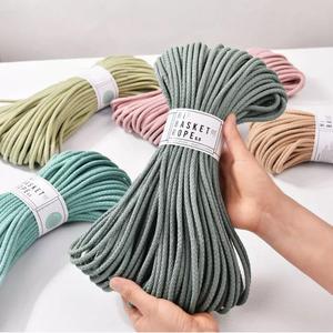 Cordón de Macramé de Algodón Trenzado en Zig Zag de 5.5-6mm, Hilo Boho para Cestas, <span class=keywords><strong>Cuerda</strong></span> Decorativa para Coser y Decorar el Hogar - Product Image 1