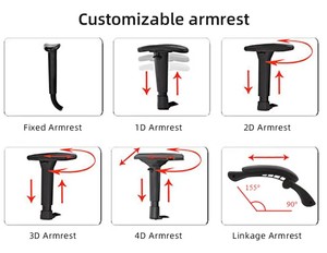 Sang trọng thoải mái 4D có thể điều chỉnh tay vịn máy tính hiện đại Ông Chủ xoay cao trở lại văn phòng điều hành đầy đủ lưới <span class=keywords><strong>Ergonomic</strong></span> Ghế 3 năm - Product Image 6