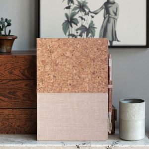 Hot Selling Personalized Logo Eco-Friendly Recycled Cork Cover Business Style <b>4</b>-<b>Color</b> Offset Printed Notebook Promotional Gift - Product Image 4
