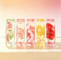 Jouet anti-stress en forme de fruit brillant tendance, soyeux et long, à pétrir, pour un déballage en direct sur les réseaux sociaux