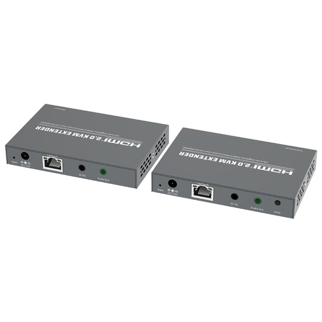 4K 60M KVM for Extender with Loop USB Cat5/Cat6 Cable Transmitter RJ45 Network Port Metal High-Definition