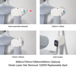 4 Wave 755 808 940 1064 Nm Diode <strong>Laser</strong> <strong>Hair</strong> <strong>Removal</strong> Machine Spot Size Changeable 808Nm <strong>Laser</strong> <strong>Hair</strong> <strong>Removal</strong> Beauty Equipment - Product Image 4