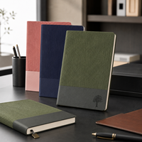 Libreta de Negocios con Cubierta Acanalada y Logotipo Personalizado, Varios Colores, Diario Minimalista para Regalos Corporativos, Reuniones y Uso en la Oficina